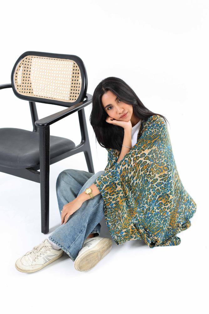 Tiger chiffon kimono